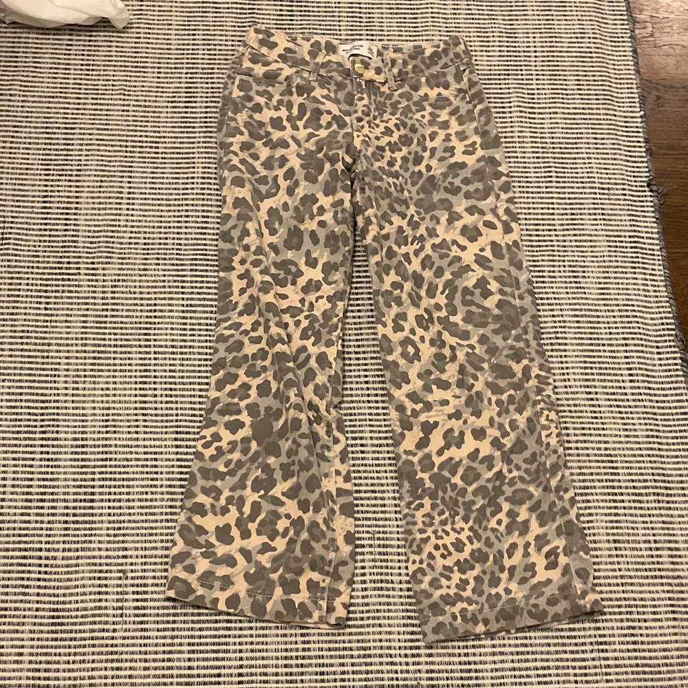 Abercrombie Kids Tan Leopard Print Pants